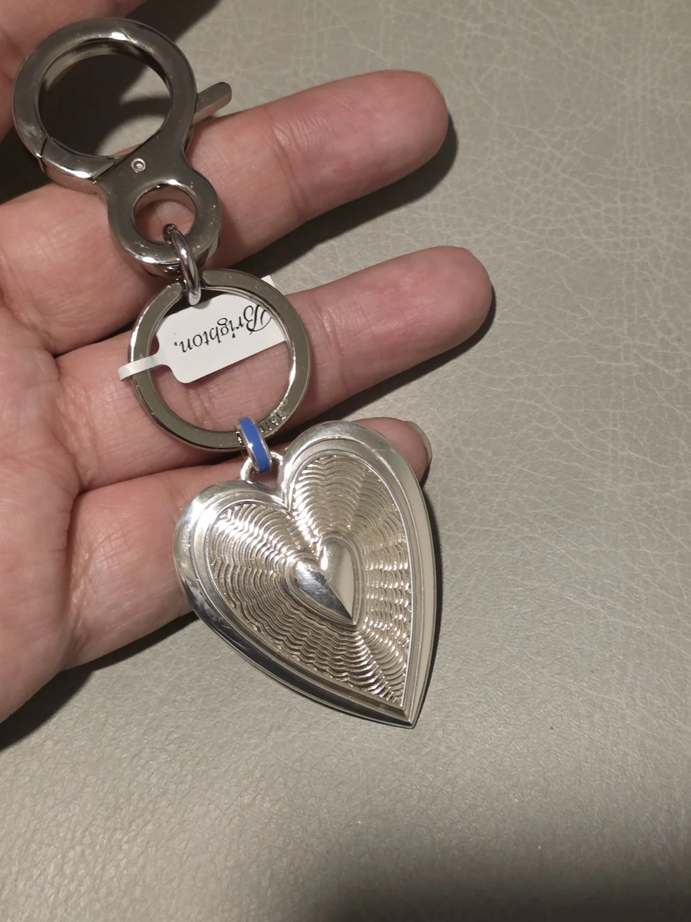 Brighton Multicolor Enamel Heart Keychain Handbag Fob Key Chain Jewelry New